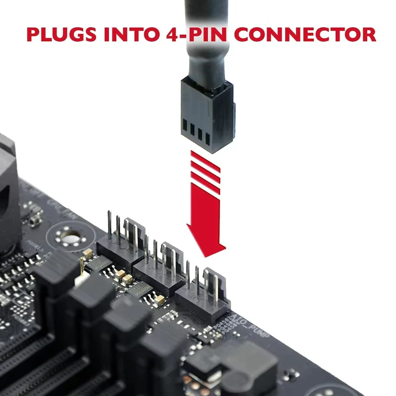 TEUCER 4-pin PWM Connector Case Fan Extension Power Cable for Compure CPU Cooling System for Computer Connector Case Fan