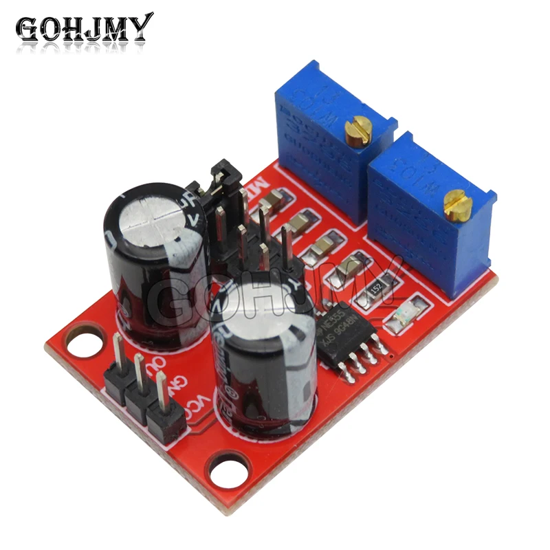 NE555 Adjustable Frequency Pulse Generator Module Stepper Motor Drive Board  Smart Car Square Wave Signal Control