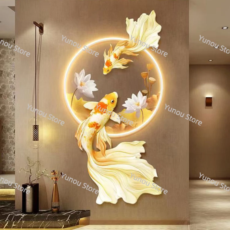 3D Relief Home Lighting Luxury Corridor LED Lighting Decoration Painting