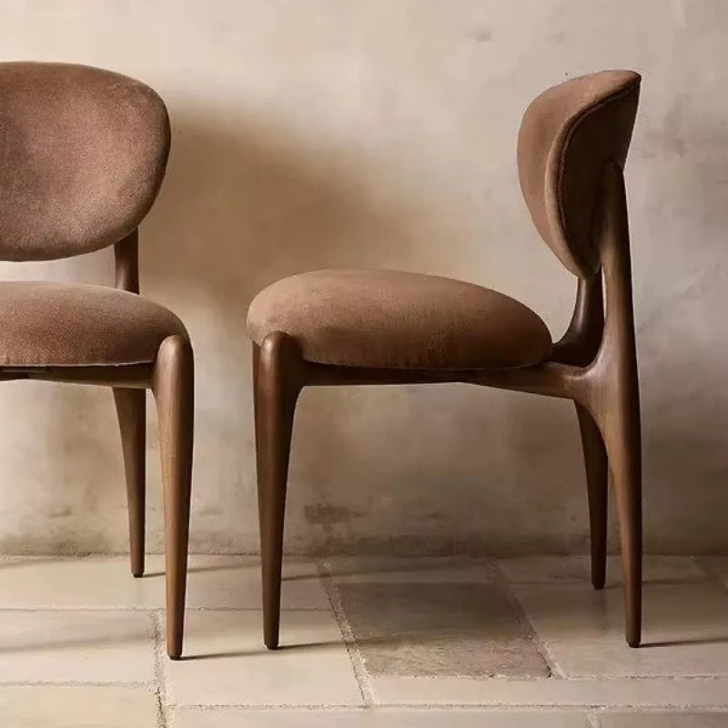 Solid wood tenon and mortise dining chair, simple modern light luxury style, suitable for families