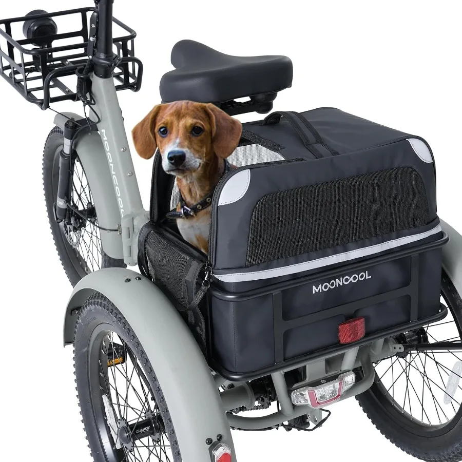 

TK1 Tricycle Rack Bag Waterproof 600D Polyester Rear Basket Bag for ETrike with QuickRelease Pannier Design SelfAdhesive Straps