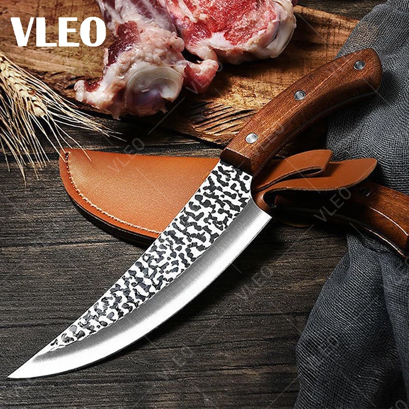 Kitchen Chef Boning Knife Forged Stainless Steel Professional Kitchen Knives Handmade Fishing Knife Meat Cleaver Butcher Knife