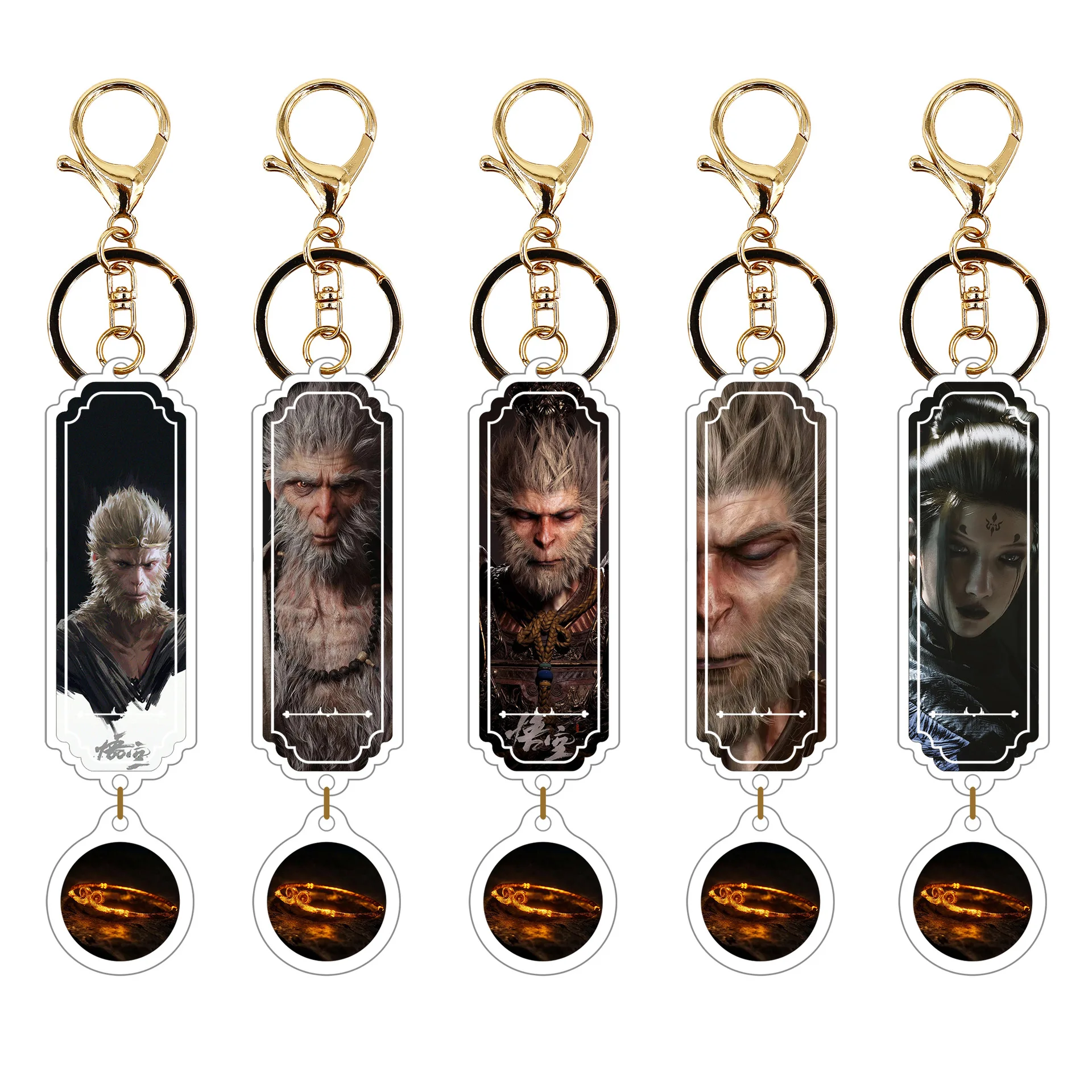 Hot Black Myth: Wu Kong Animation Game Peripheral Toy Acrylic Pendants Keychain Badges Anime Figures Action Movable Model Collec