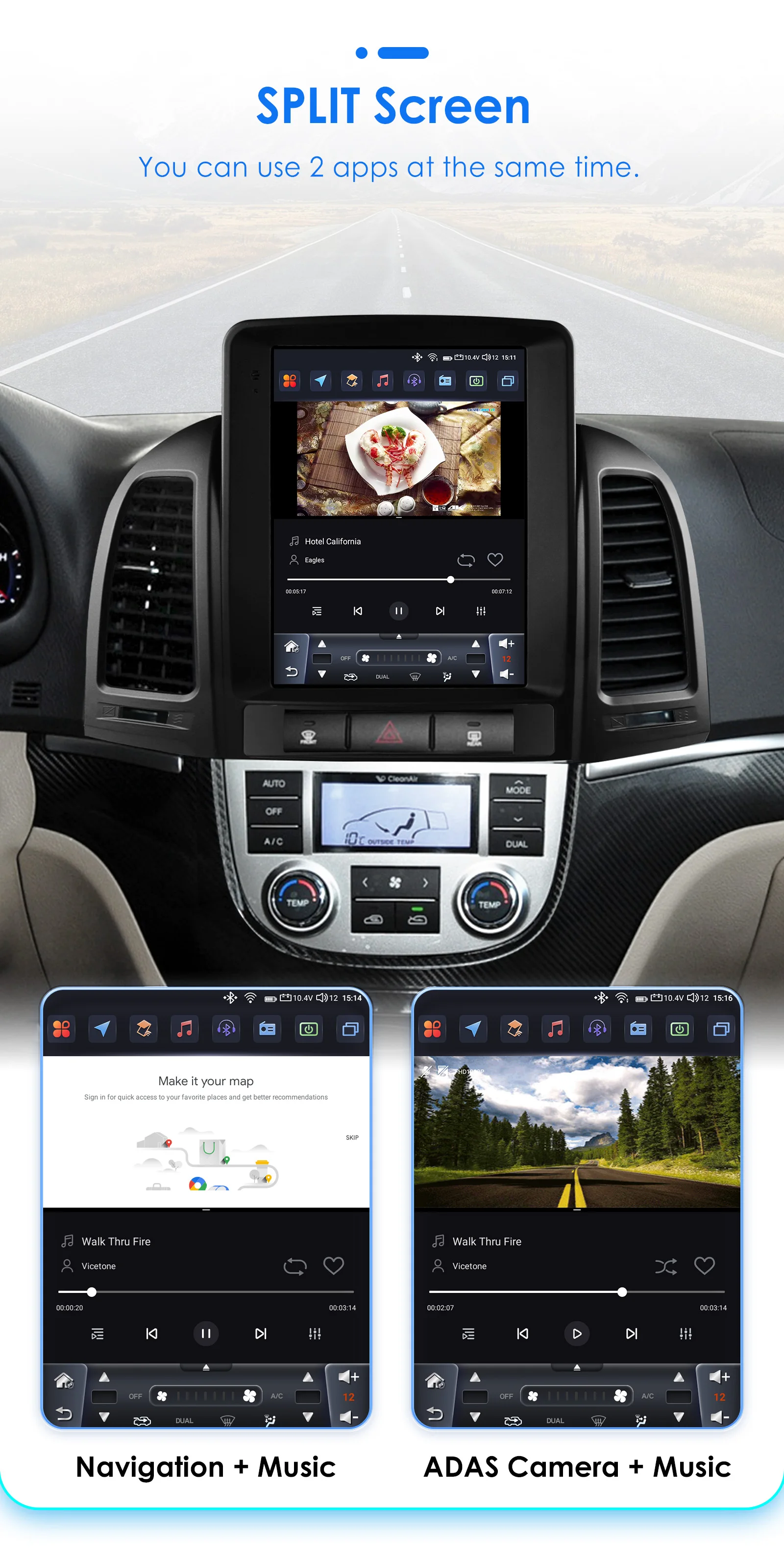 Hizpo 8Core 9,7 Zoll Autoelektronikgeräte für Hyundai Santa Fe 2 2006 - 2012 2-DIN-Headunit Carplay Radio Multimedia GPS WIFI – Detail 28