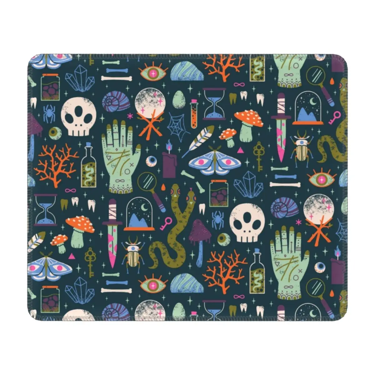 Curiosities Halloween Witch Mouse Pad Anti-Slip Rubber Gaming Mousepad Accessories Witchy Occult Magic Office Computer PC Mat