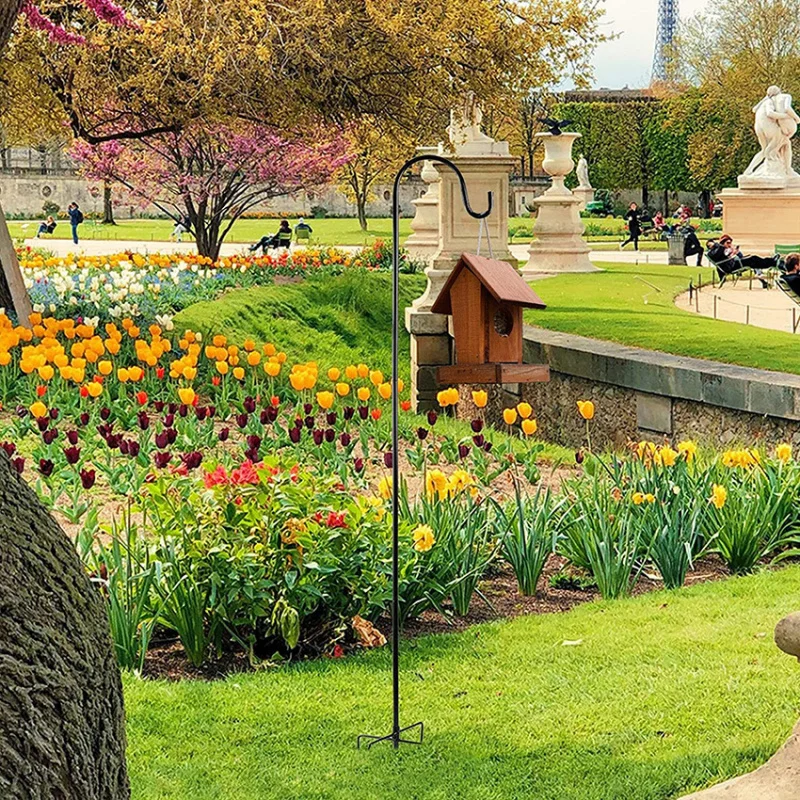 Shepherd Metal Hook Garden Iron Art Hook Outdoor Lawn Garden Rustproof Hook Decoration Hung Birdcages Lanterns Flower Baskets