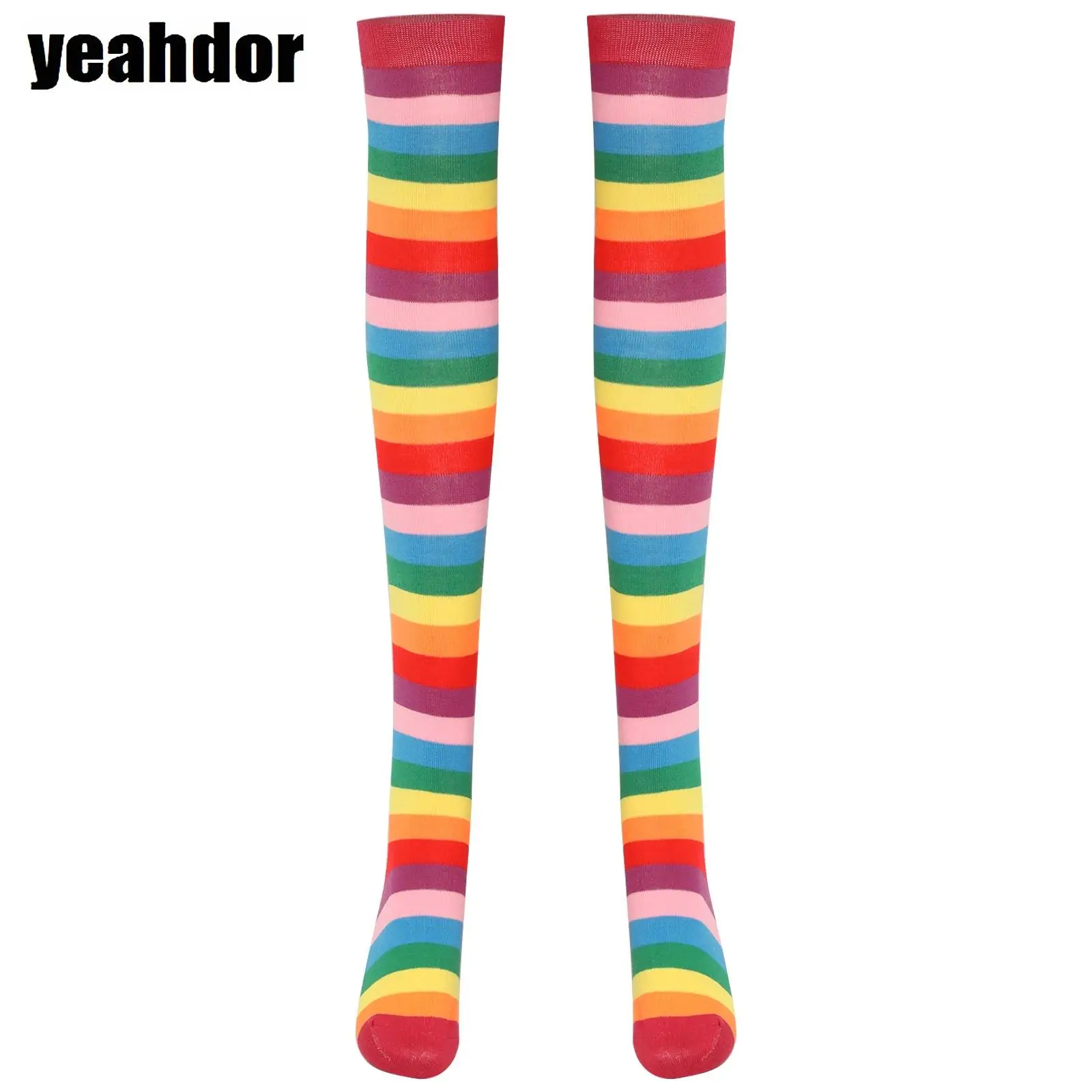 

Women Novelty All-matched Thigh High Overknee Striped Stockings Socks Costume Accessory for Party Cosplay Halloween Carnival