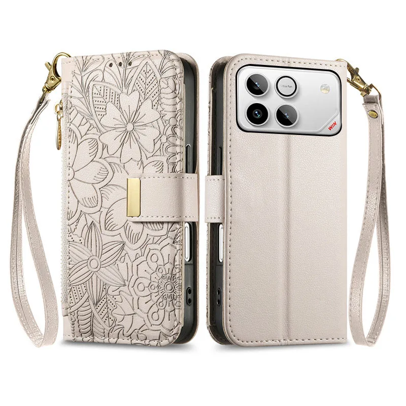 

embossing leather Cover For Honor Win RT AAK-AN00 AAP-AN00 Magnetic button shockproof many card Slot Wallet phone Case