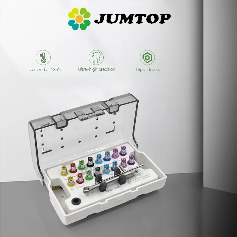

JUMTOP Dental Colorful Restoration Tool Kit Dentistry Universal Implant Torque Wrench Screwdrivers Drivers Dentist Material