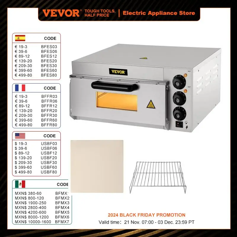 VEVOR Commercial Electric Pizza Oven 14