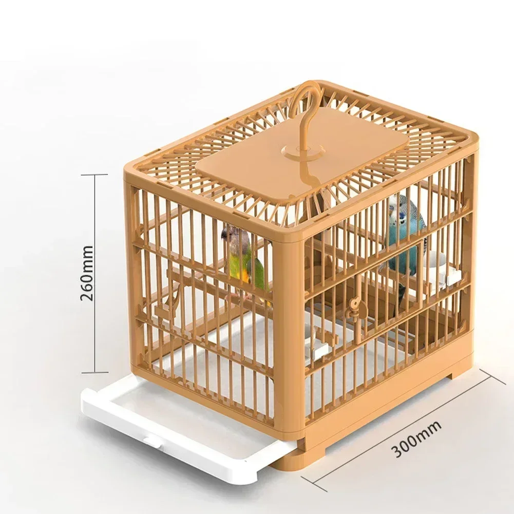 Portable Bird Container Bird Travel Carrier Bird Cage with Handle Large Space Breathable Foldable Bird Cage Set Bird Accessories