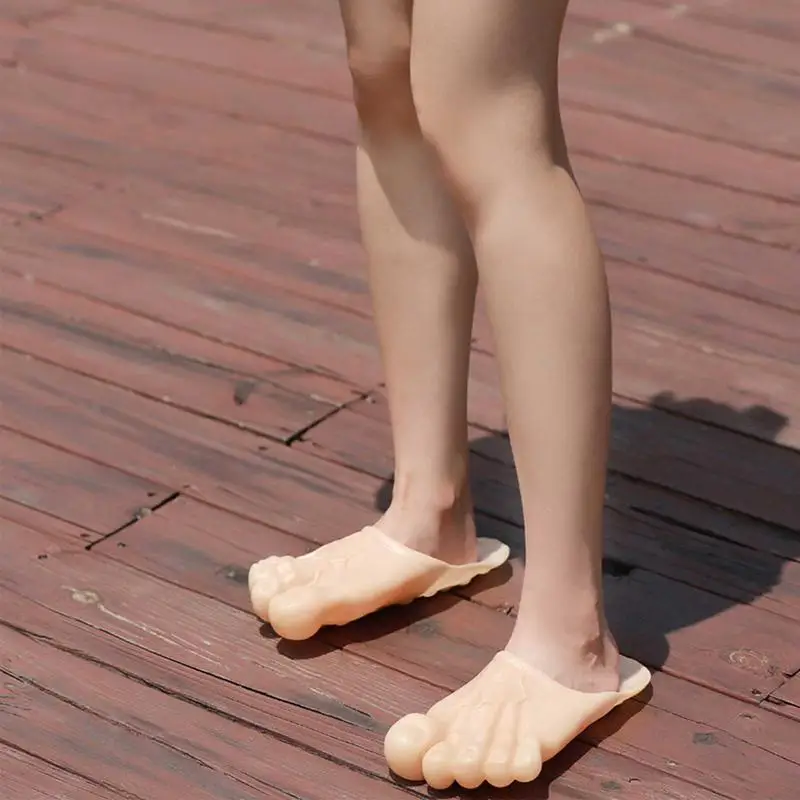 Simulation Giant Funny Slippers Toe Shoes Big Feet Spoof Bare Feet Bare Five Fingers Soles Toys