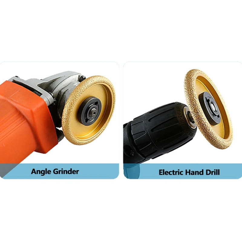 Roda Gerinda tepi batu 75Mm, mata Gerinda sudut berlian komplit marmer granit lubang Romawi 10Mm