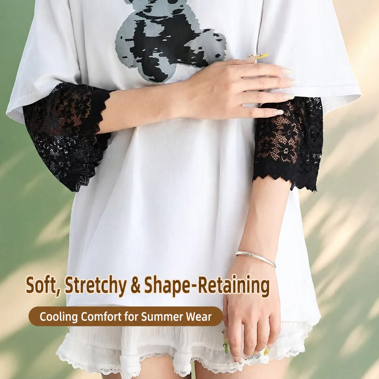 Hollow Out Arm Sleeves Hollow Out Lace Arm Warmers Ice Sleeves Cooling Arm Covers For Sun Elbow Care Office Commute