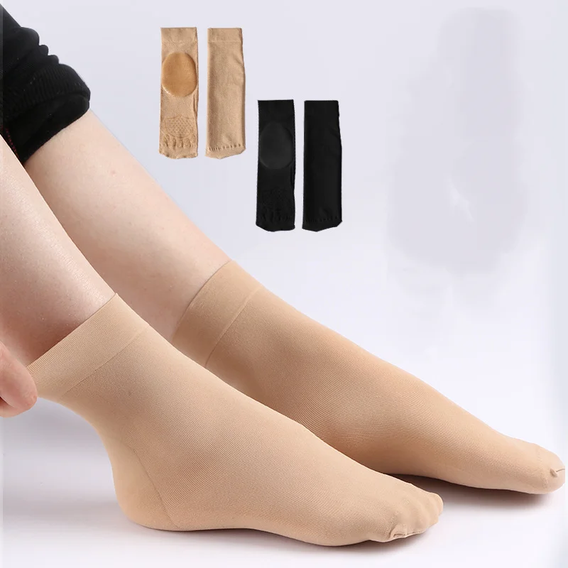 Cross Border Silicone Heel Socks Crack Proof Heel Protector Socks For Men Women