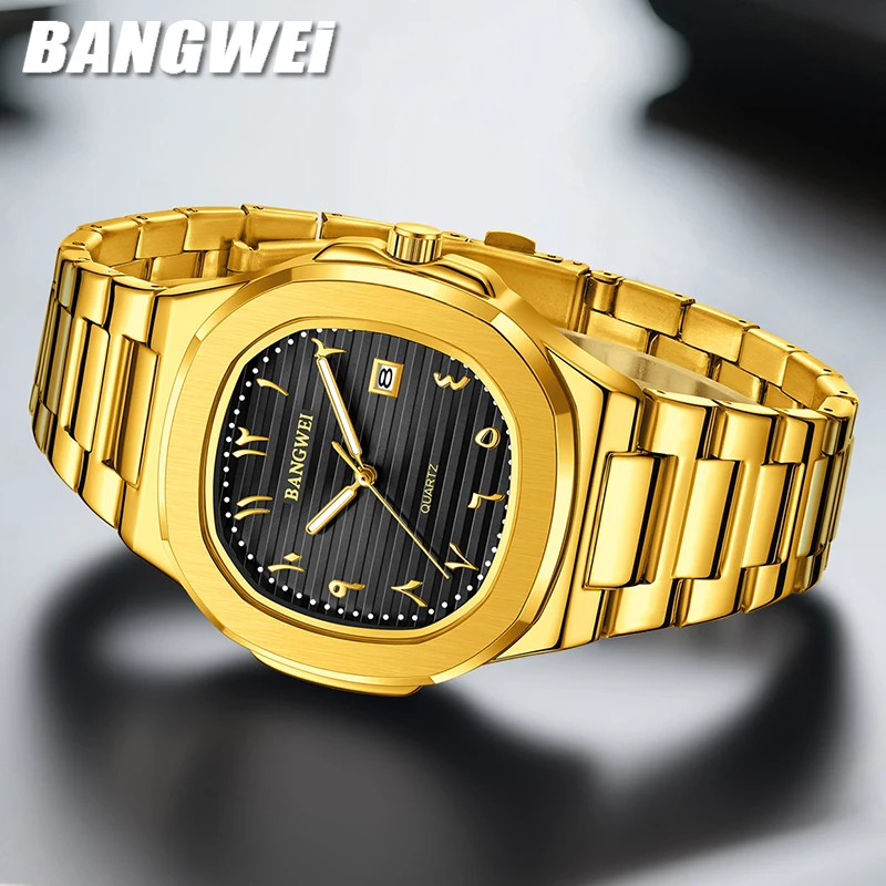 

BANGWEI 2025 новые роскошные часы мужские LIGE модные деловые кварцевые наручные часы водонепроницаемые светящиеся мужские часы с датой Reloj Hombre