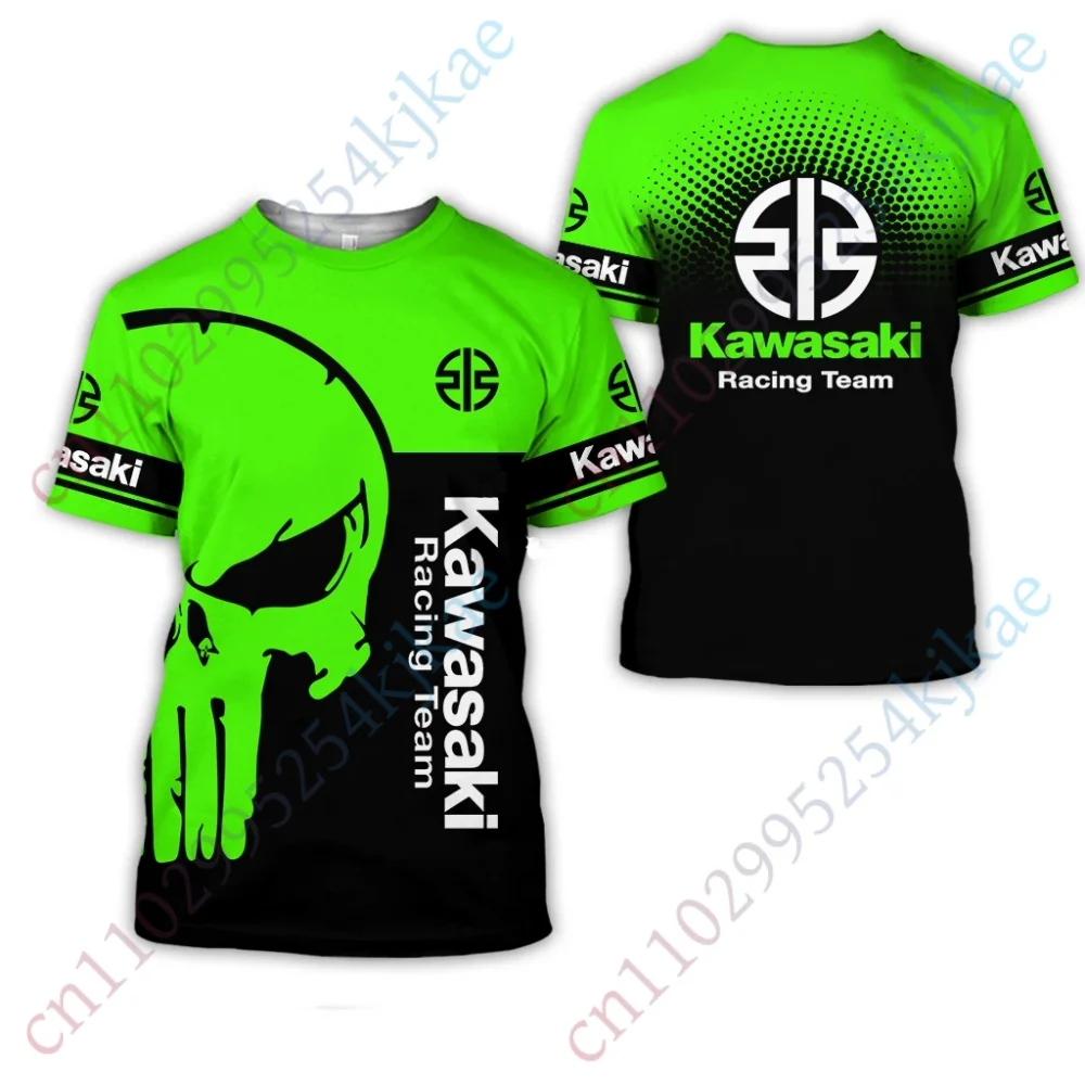 

Kawasaki T-shirts Men's Clothing Anime Casual Short Sleeve Tee Breathable Top Quick Drying Streetwear Harajuku Essentials Unisex