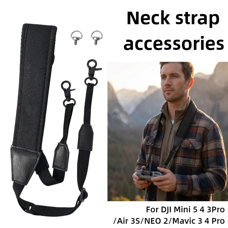 Neck Strap for DJI Mini 5 4 3 Pro/Air 3S/NEO/Mavic 3 4 Pro Accessories Lanyard for DJI RC/RC 2/RC Pro Controller Accessories