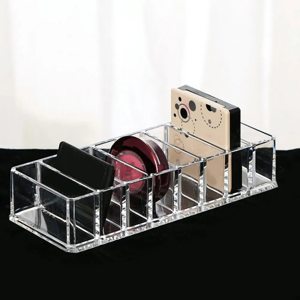 8-Grids High-Grade Plastic Cosmetics Container Makeup Holder Eyeshadow Organizer Storage Box for Beauty Products Crafts Coffee