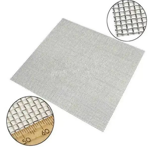 2pcs Miniature Metal Mesh Hole 0.1MM-0.5MM Fence Model for DIY Modeling Landscape/Gun-dam Kits/Cars/Railway/Building Kits/Decor
