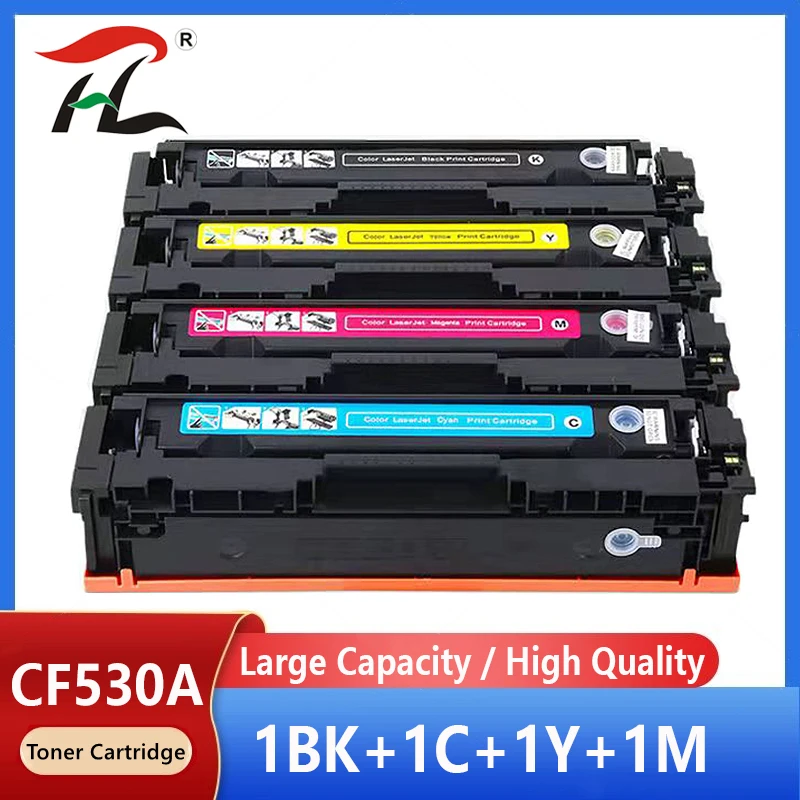 pacote cartucho de toner compativel para hp 205a cf530a cf531a cf532a cf533a para hp laserjet m154 m180 m181 impressora com chip 4 01