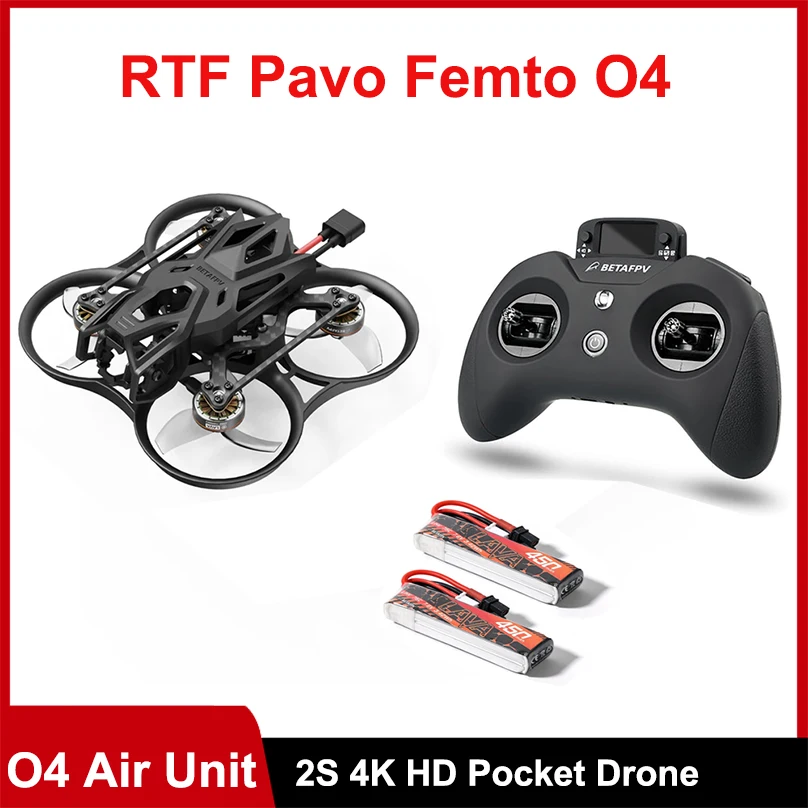 

DIY RTF PNP BETAFPV Pavo Femto 2S 4K HD Pocket Drone Brushless BWhoop Quadcopter O4 Air Unit VTX LiteRadio 3 Pro Transmitter