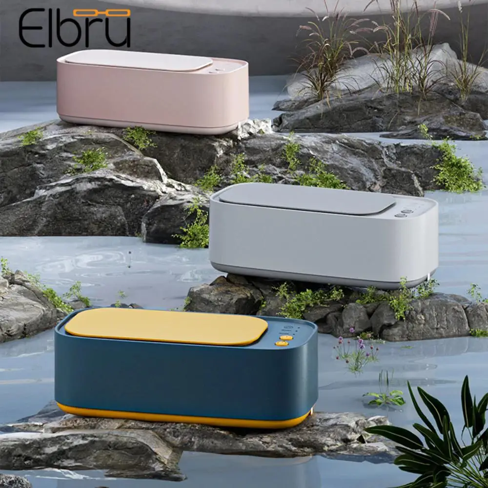 

Elbru 45000Hz Ultrasonic Cleaning Machine Multifunctional High Frequency Vibration Jewelry Glasses Watch Brush Wash Cleaner Case