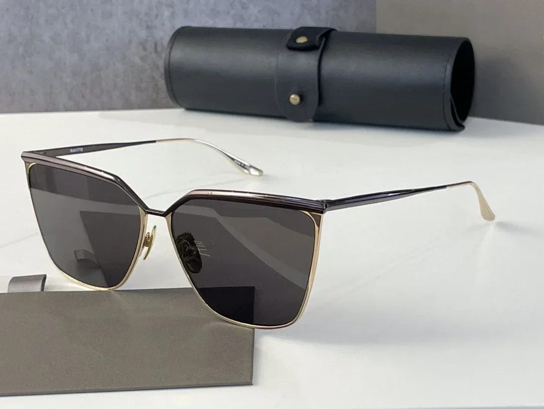 

DT RAVITTE Size 60-14-145 Top High Quality Sunglasses For Men Titanium Style Fashion Design Sunglasses For Womens With Box