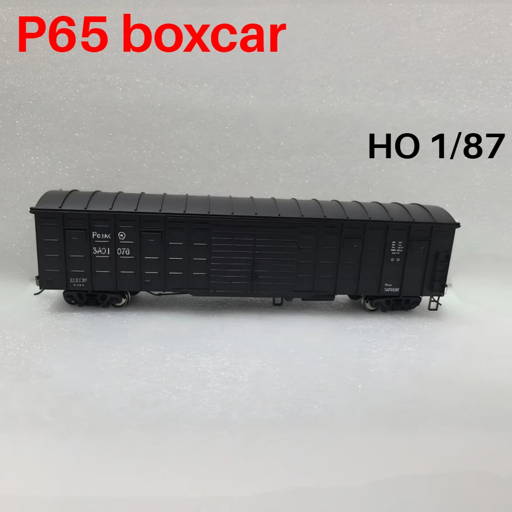 

HO Type 1/87 Train Car Model P65 Boxcar Freight Car Plastic Black Train Model Sand Table Decoration Boy's Toy Gift