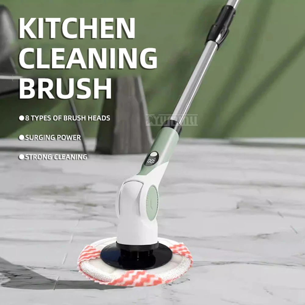 

CFJ-01 Electric Cleaning Tool with 8 Types of Brush Heads Multi-Purpose Household Cleaning Device