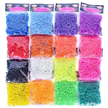 600 Stück Webstuhl Gummibänder Armband für Kinder DIY bunte Haare Gummi Webstuhl Bänder machen gewebte Armband Zubehör Handwerk Spielzeug Geschenke