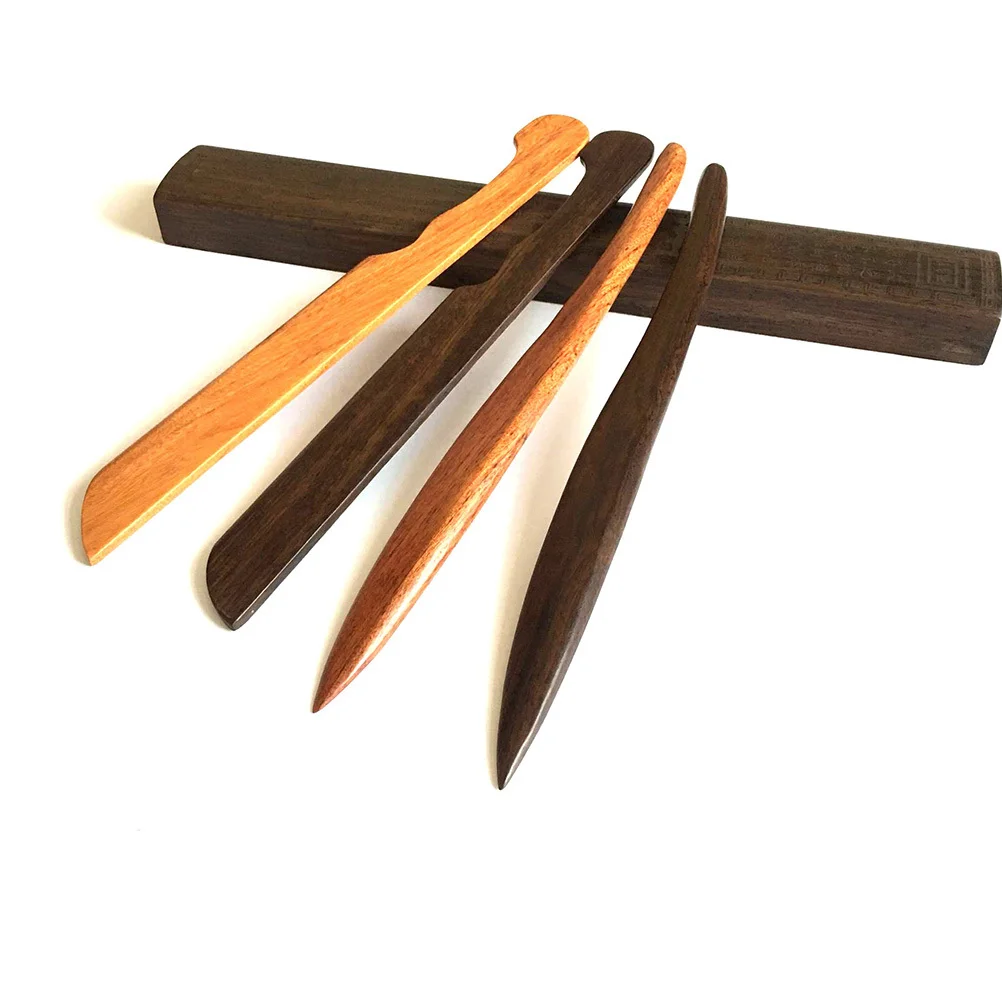 قاطع الورق الخشبي فتاحة مغلف على الطراز الصيني للحروف شوان الأرز الخط ورقة المحمولة مكتب المدرسة الفن الحرفية #6