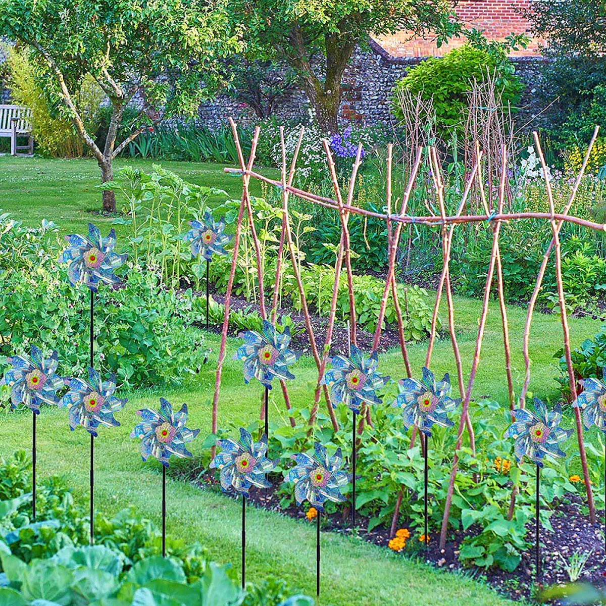 

2 Sets Bird Repellent Windmill Pinwheel Windmills Animal for Gardens Home Accessory Household Device Machine Gadget Tool