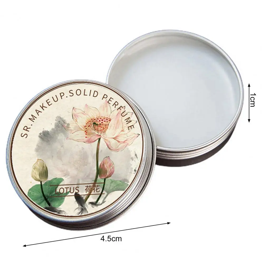 Elegant Women Solid Perfume Chinese Style Body Aroma Balm Long-lasting Rose Lavender Floral Fragrance Portable Solid Balm