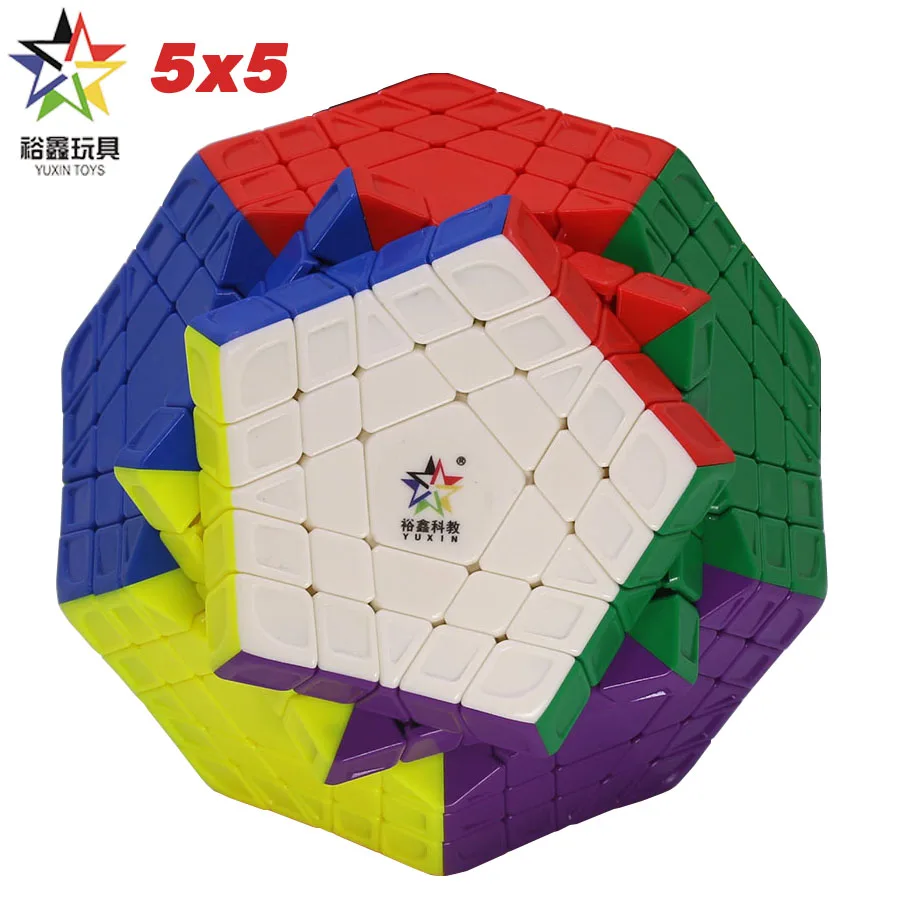 YuXin Megaminx HuangLong Magic Puzzle Cubes Kубика Pубик 큐브 Cubo Magico 5x5 Megaminxeds Dodecahedron Cube 12 Faces Gigaminx Toys