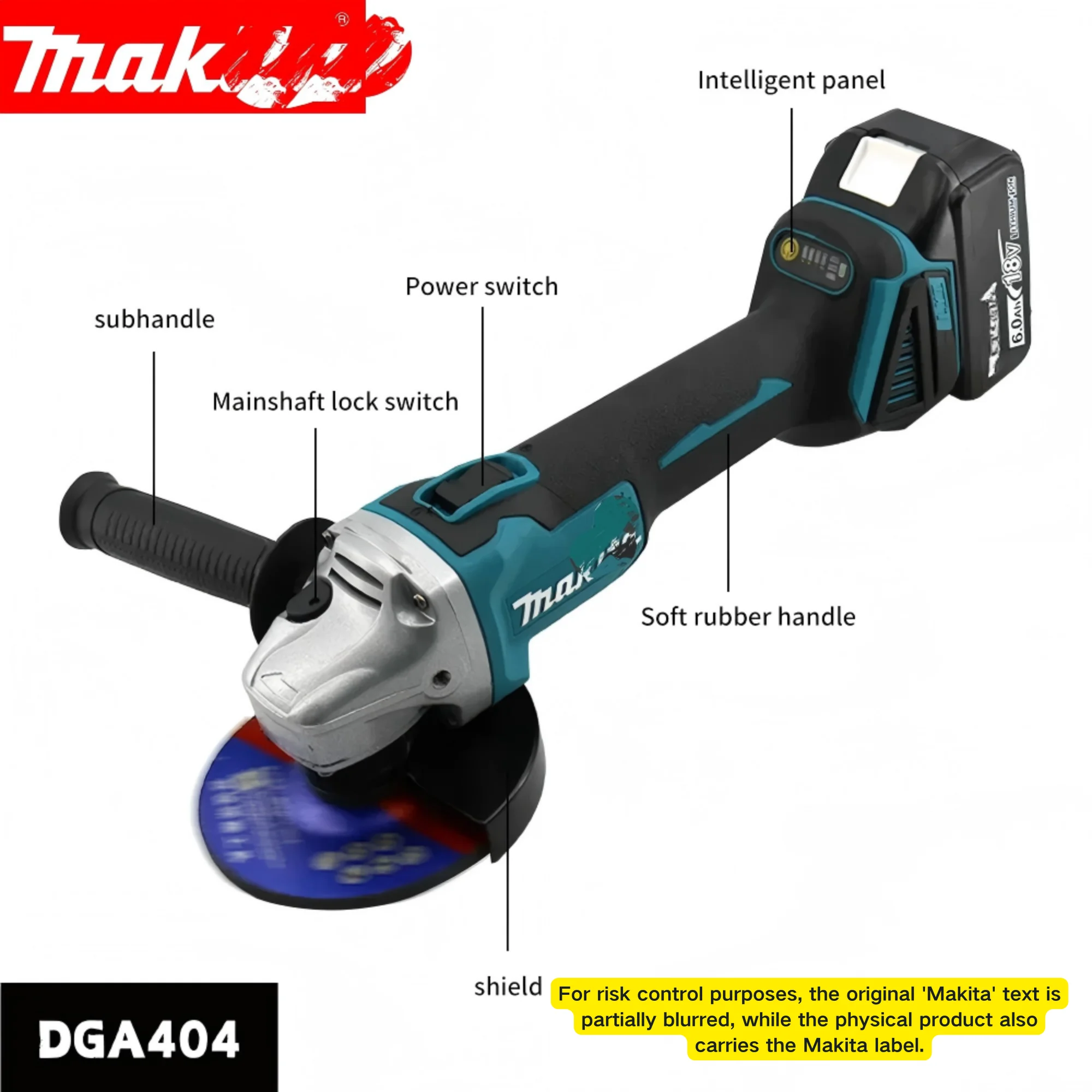 Brushless Angle Grinder Battery Powered - マキタ DGA404 125mm/100mm ブラシレスリチウム電動アングルグラインダー 充電式切断機 ハイパワー研磨機