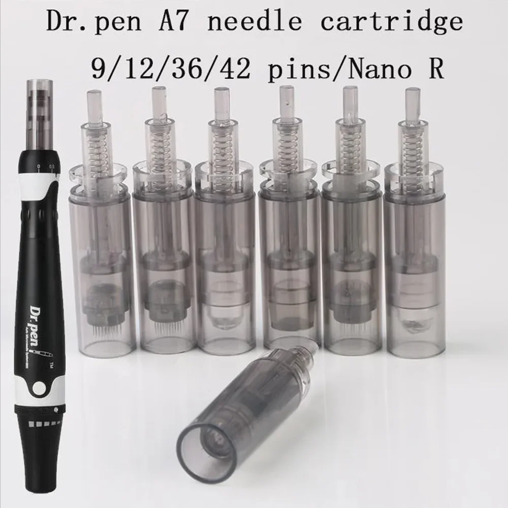 10 шт. оригинальных картриджей Dr.pen A7 для микронидлинга, профессиональные иглы для дермапена, для ухода за кожей лица.