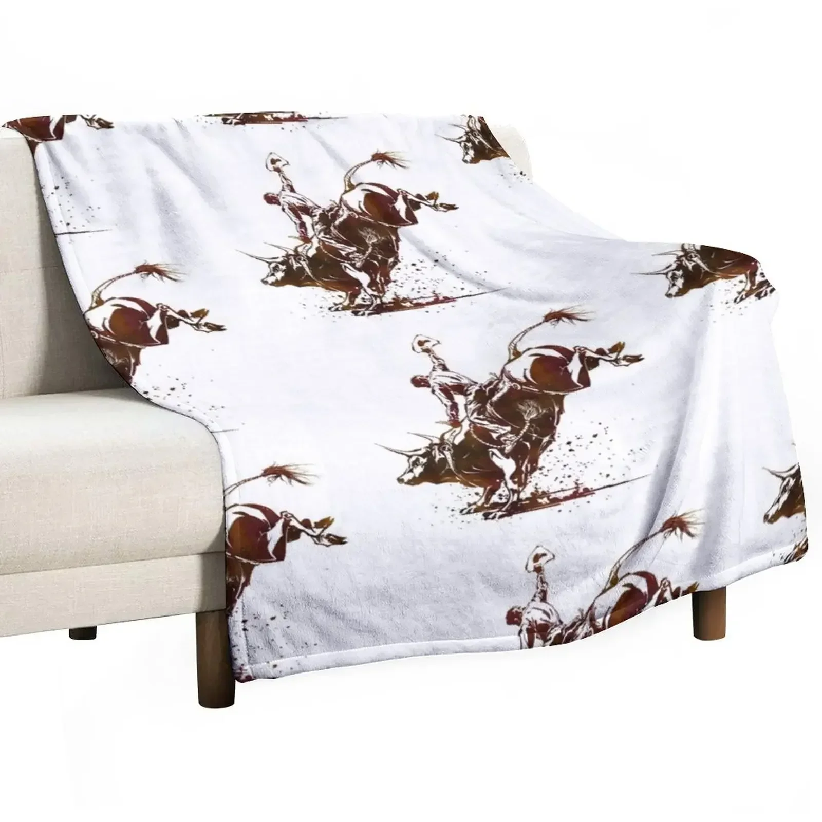 

Bull Riding Cowboy Throw Blanket Luxury Thicken Custom Blankets For Baby Blankets