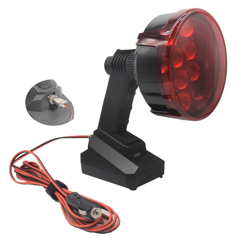 Dual Power Charges and Run Off 12V  60W Cree Super Bright LED Hunting Handheld Portable Spotlight Light Torch Flashlight