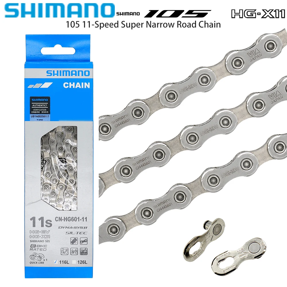 SHIMANO Deore 105 SLX HG601 HG600 M7000 R7000 11-Speed Mountain Bike Bicycle Chain CN-HG601 MTB Road Bike 5800 Chains 11V