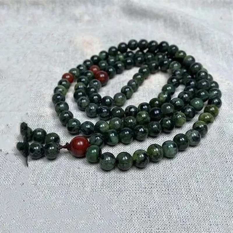 Natural Tibetan Jade Medicine Wangshi Live Magnetic 108 Multi-circle Bracelet Health Care Men and Women Bracelets Jewelry view 4