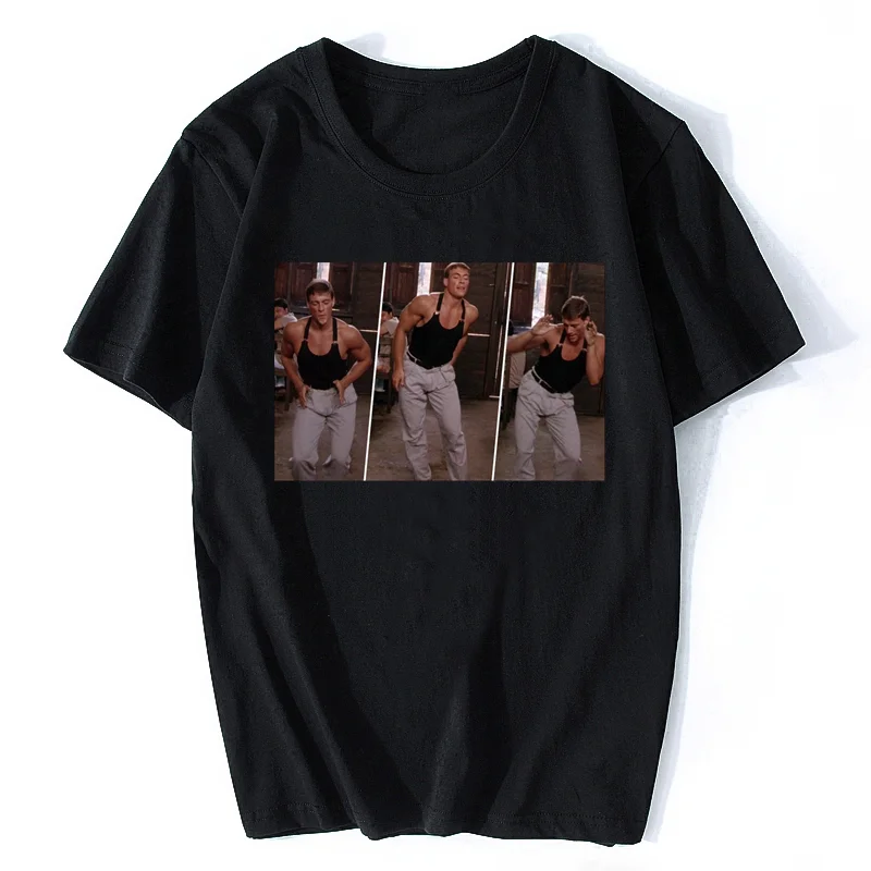 Funny Kickboxer Movie Jean Claude Van Damme Dance Scene T Shirt Men Cotton O-neck T-shirt Hip Hop Tees Tops Clothing