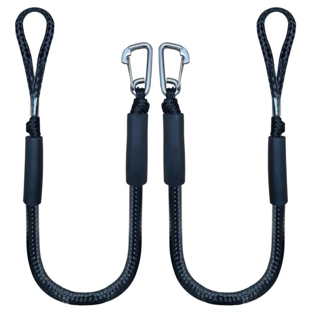 4FT Marine Mooring Line Bungee Dock Rope Adjustable Elastic Lashing Rope Boat Accessories for Kayak Jet Ski Boat