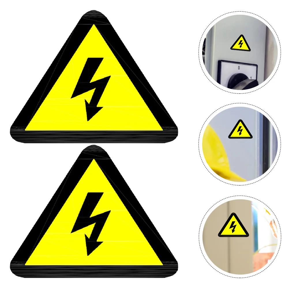 20 Sheets Logo Stickers Electric Shocks Caution Warning Fence Label for Safety Sign Decals Equipment Panel Labels