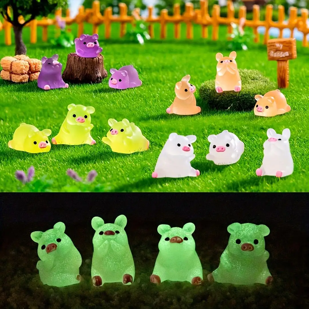 Best Sellers handmade luminous resin animal sculptures - modern miniature garden sculptures suitable for home, car, xt1503-LJX