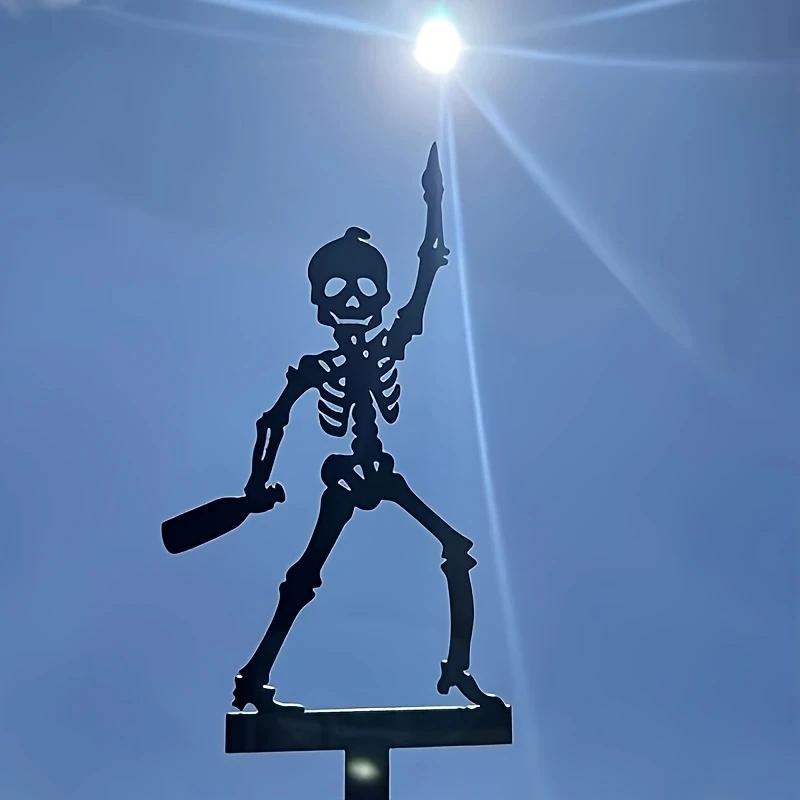 2D 1pc  Metal Portable Skeleton Archery Stand |  Outdoor Camping Mosquito Coil Holder, Halloween Decor Metal Archery Stand view 2