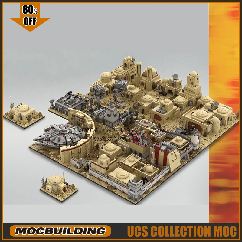 UCS Collection Spaceport MOC Building Blocks Base Movie Model Desert City Street View Technology Bricks Kids Toys Xmas Gift