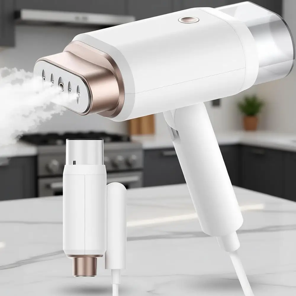 

Портативный отпариватель 1200 Вт, горизонтальный и вертикальный пар, 2 режима, сухое глажение, легкий, ручной утюг для удаления складок с ткани (120 В)