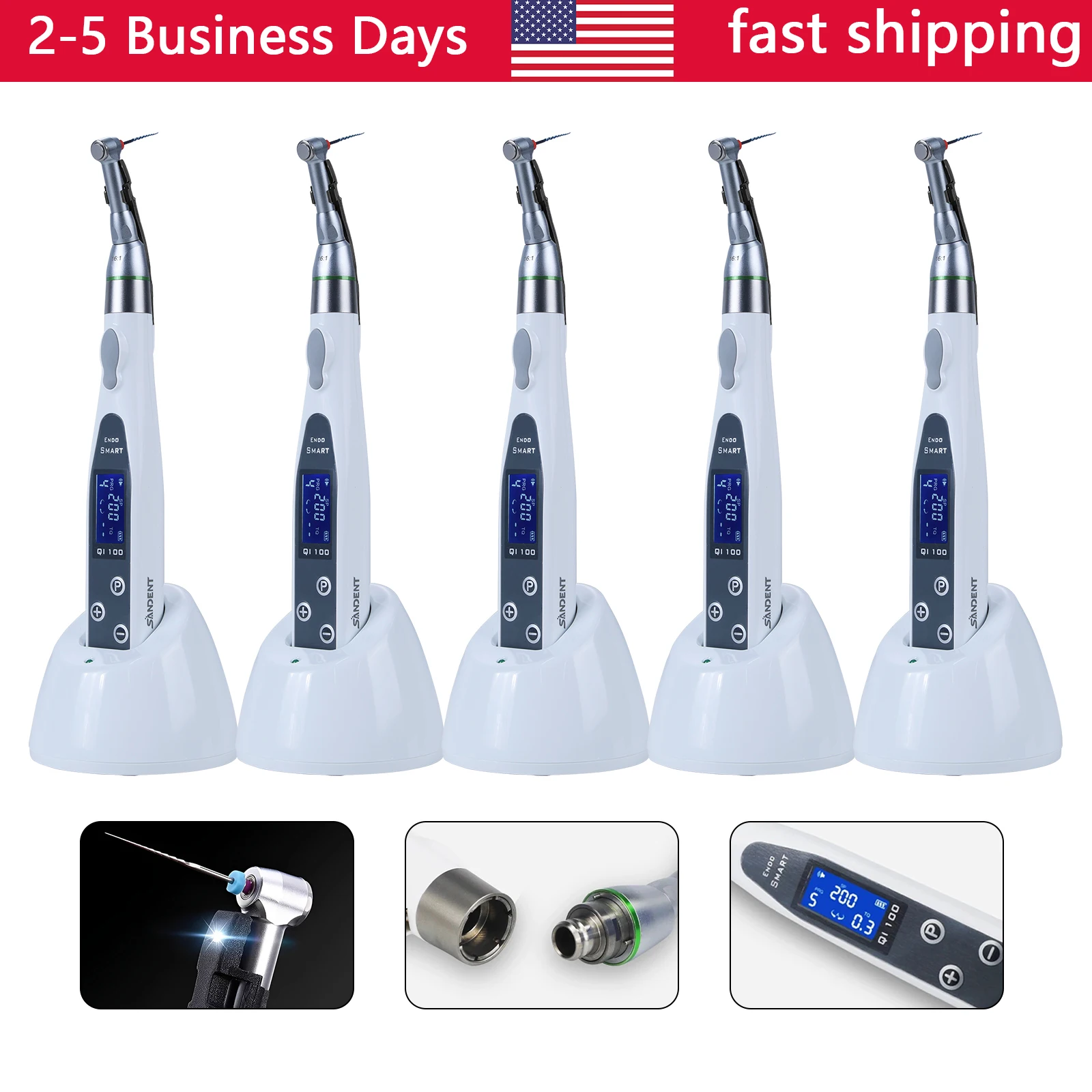 

Yabangbang Dental Portable 16:1 Reduction Cordless Endodontic Motor with LED Light & HD Screen Display (Rechargeable)