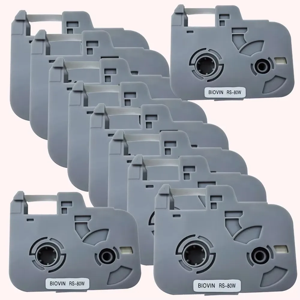 Picture 4: S700E Wire ID Printer INK RIBBON RS-80W 80m WHITE INK Cartridge FOR S650 Label Typewriter